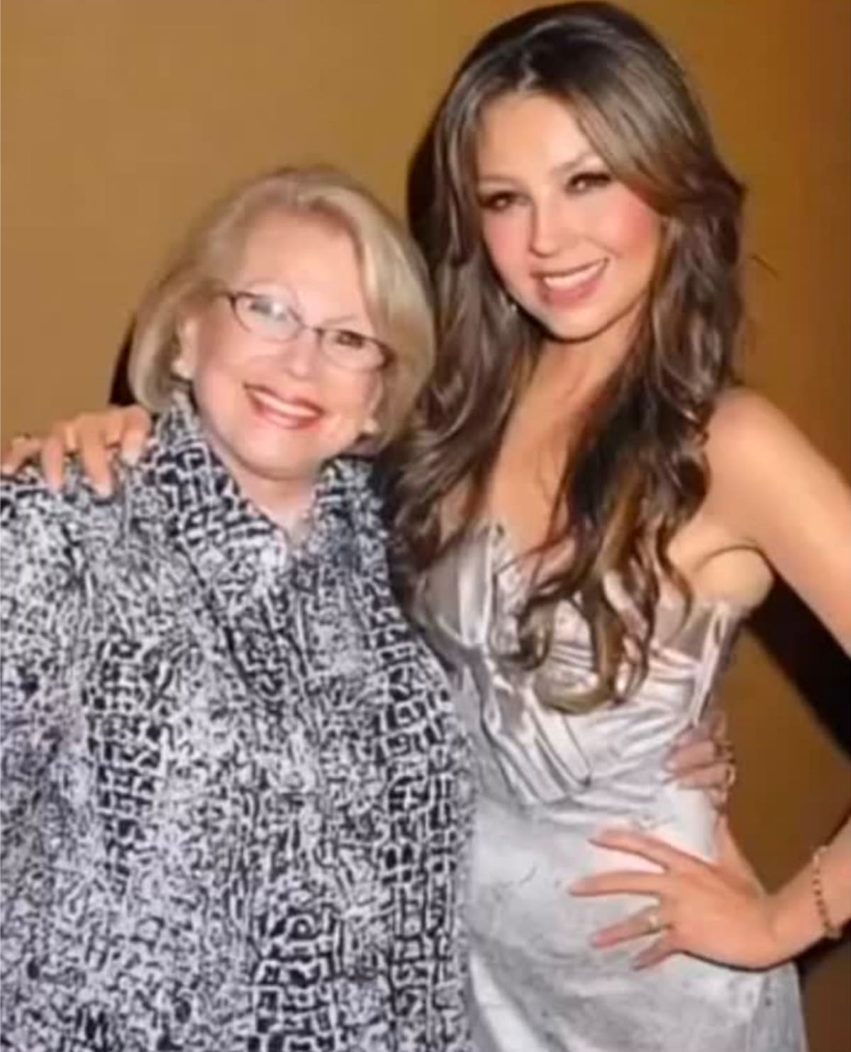 Thalía con su madre Yolanda Miranda Mange.
