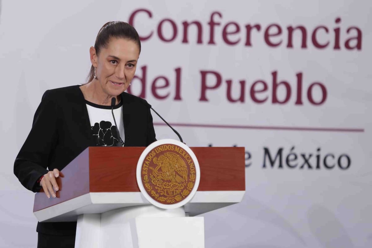 CIUDAD DE MÉXICO, President/Presidenta-Sheinbaum.- 8 de mayo del 2026. Claudia Sheinbaum Pardo, presidenta de México, durante la conferencia del pueblo en Palacio Nacional. Foto: Agencia EL UNIVERSAL/Carlos Mejía/ARMM
