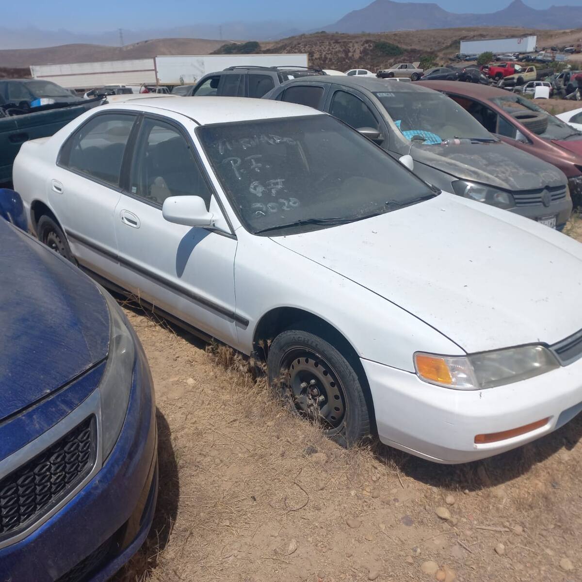 Honda Accord, modelo 1996, blanco, que tenía su denuncia de robo desde el 2018.