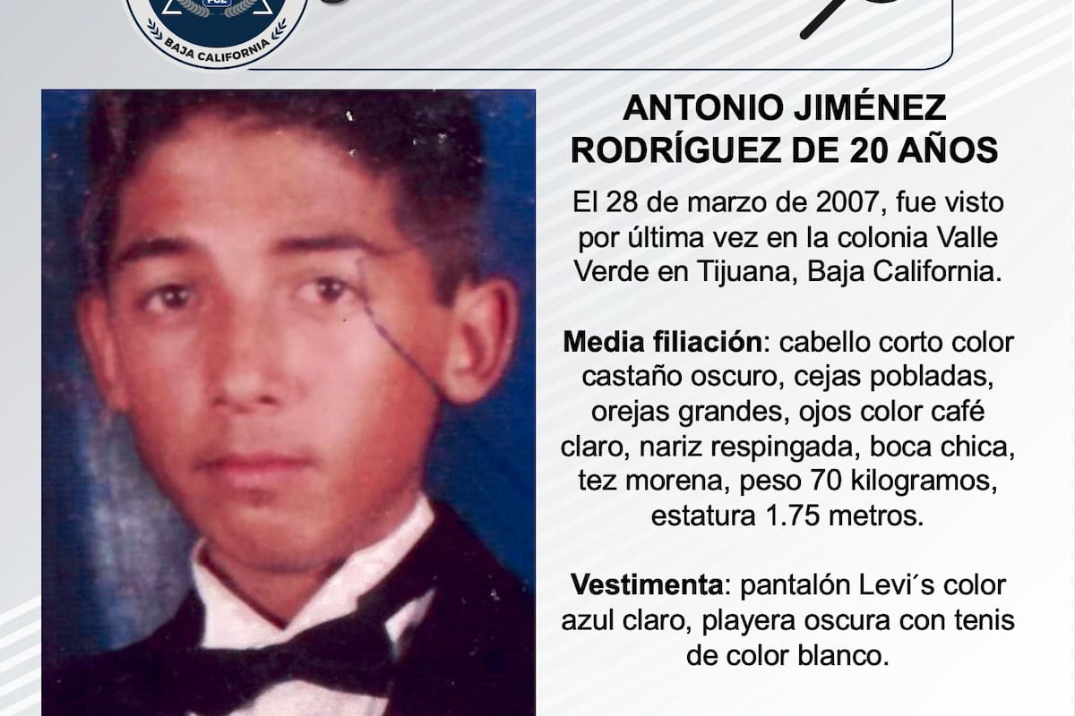 Se busca Antonio Jiménez Rodríguez de 20 años