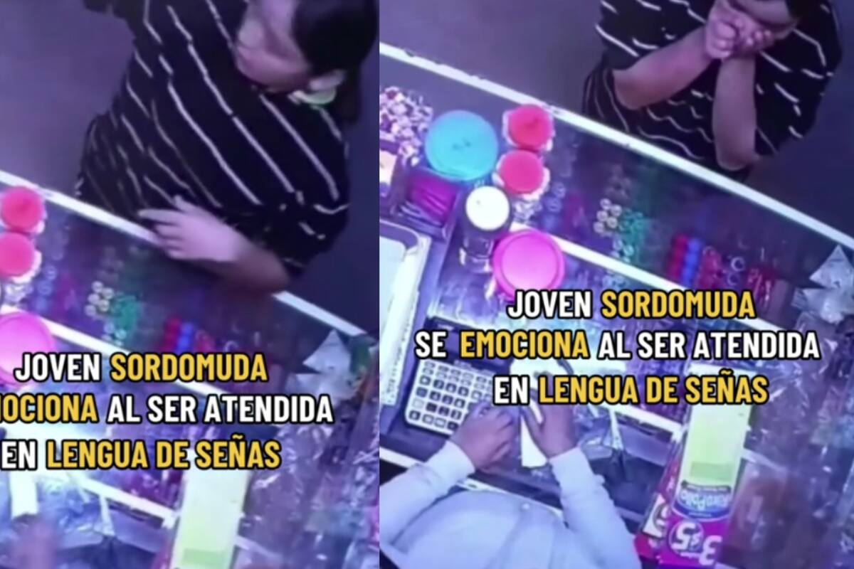 Todos deberíamos aprender lengua de señas": Joven sordomuda se emociona al ser atendida en su idioma en una tienda