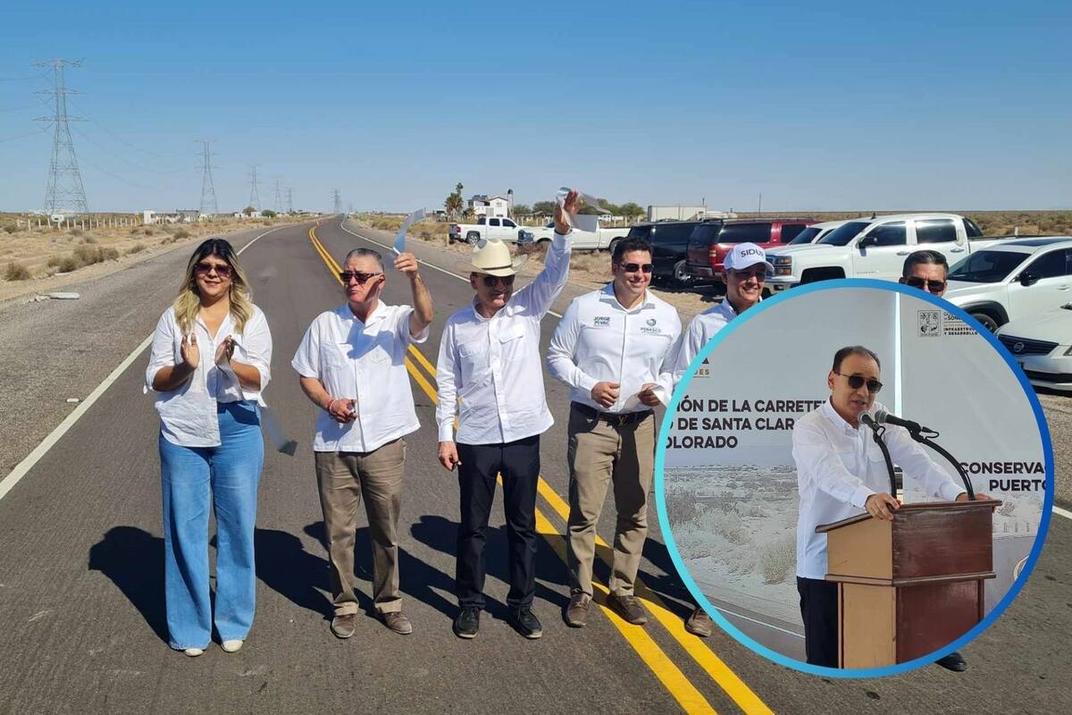 Alfonso Durazo inaugura proyecto de rehabilitación y conservación de carretera Puerto Peñasco-Golfo