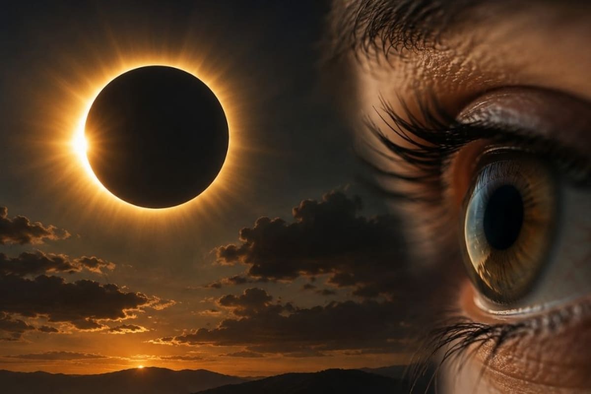 Así quedaría tu vista si ves directamente un eclipse solar: el daño puede ser permanente