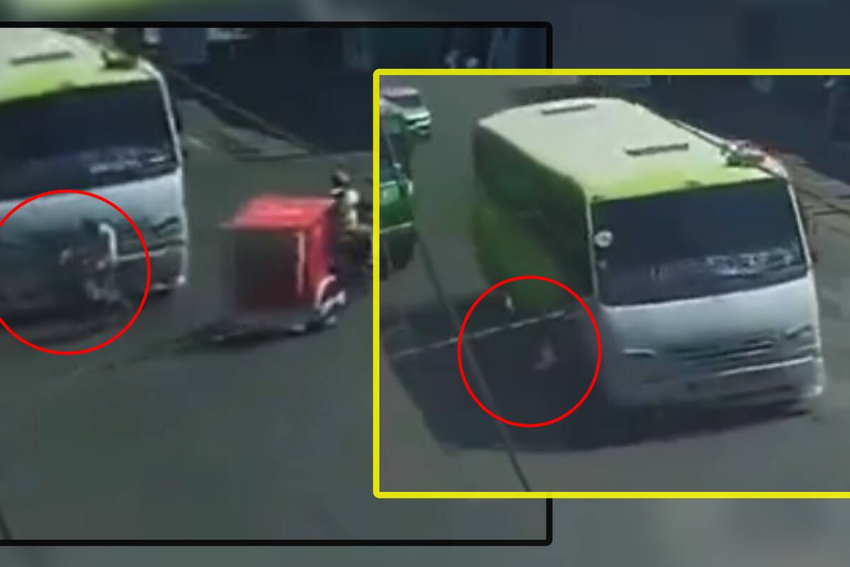 VIDEO: Momento en que abuelito es atropellado por autobús en Edomex