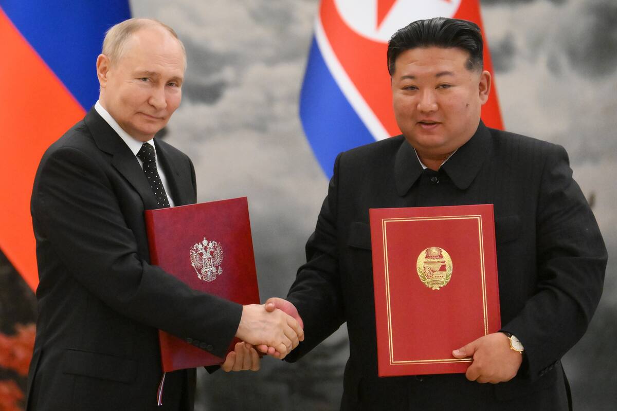 Putin y Kim Jong-un firman pacto de defensa mutua en caso de agresión