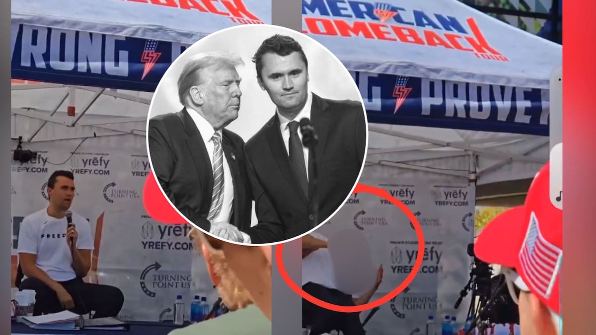 La persona detenida como el presunto tirador de Charlie Kirk, activista pro armas, durante un evento en Utah. | AP