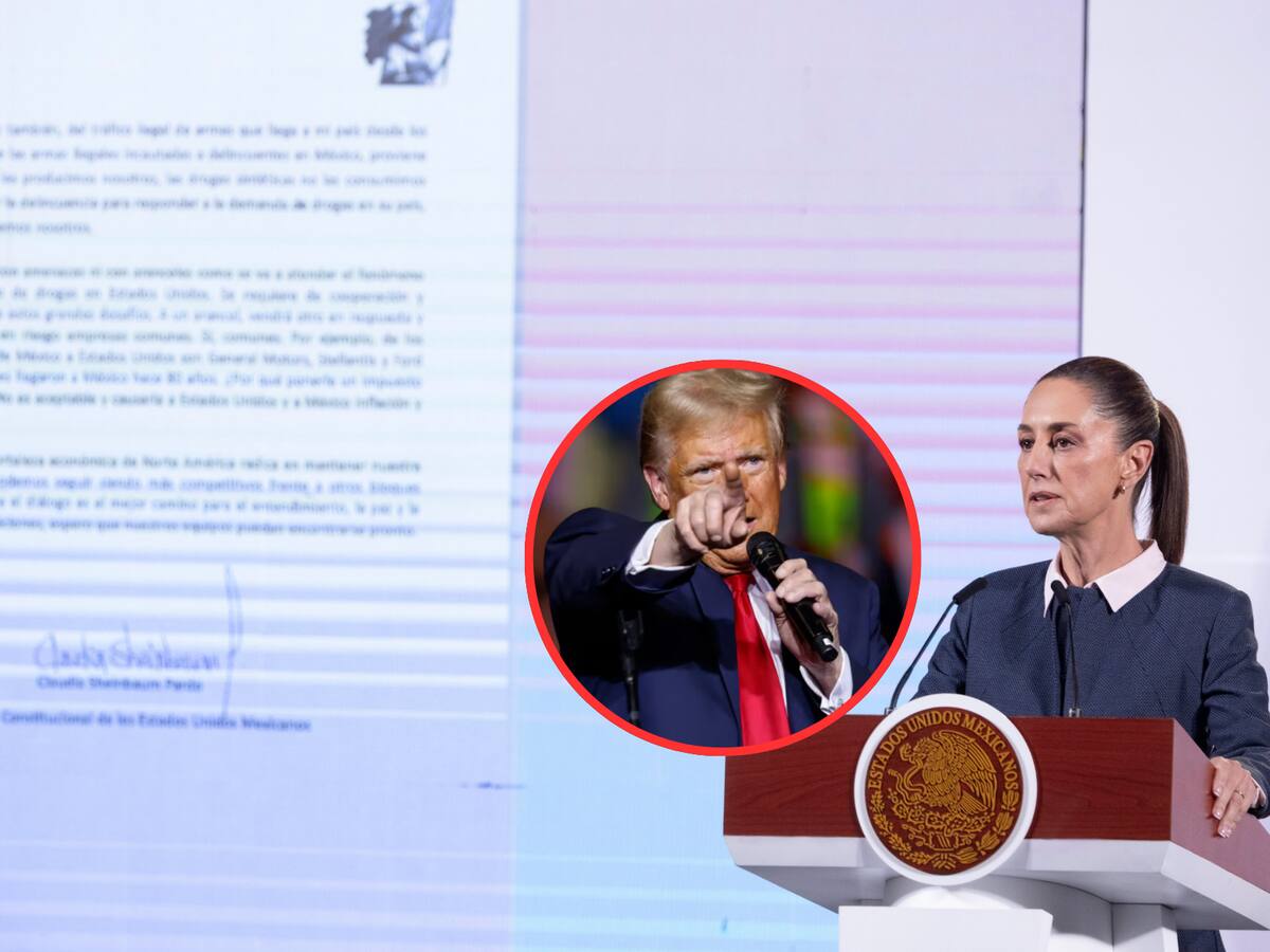 La presidenta Claudia Sheinbaum envió una carta a Trump tras declaraciones donde el presidente electo en EU aseguró que impondría a México el 25% de aranceles desde su primer día. | Crédito: Presidencia/Banco digital GH