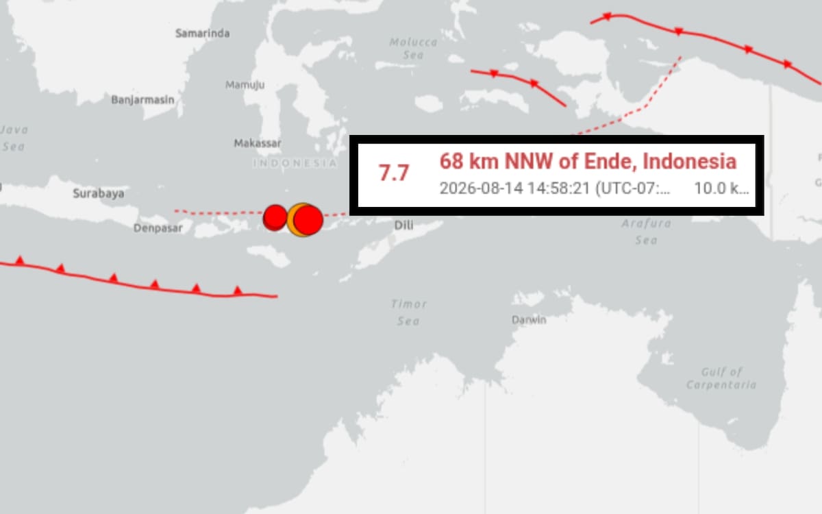 El terremoto de magnitud 7.7 ocurrido cerca de Flores vuelve a poner el foco sobre la intensa actividad sísmica de Indonesia, uno de los países más expuestos del mundo a este tipo de fenómenos. Foto; Capture.