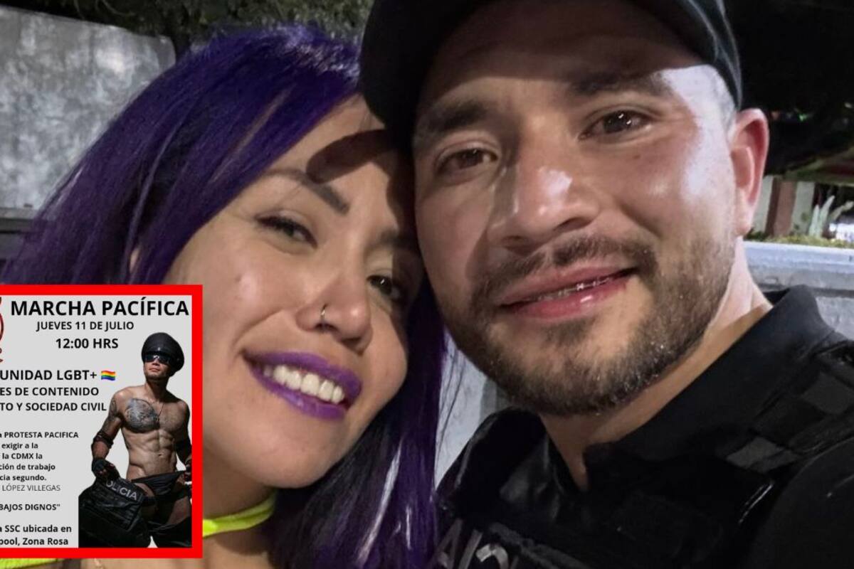 Organizan manifestación en apoyo al policía que grabó video con Luna Bella en el metro de CDMX