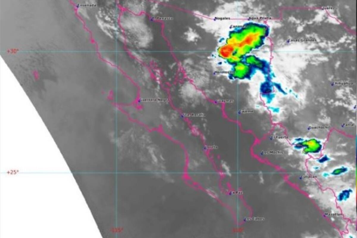 Clima en Sonora: Posibles lluvias con tormentas en Cananea, Arizpe, Baviácora, Hermosillo, Cajeme y Yécora