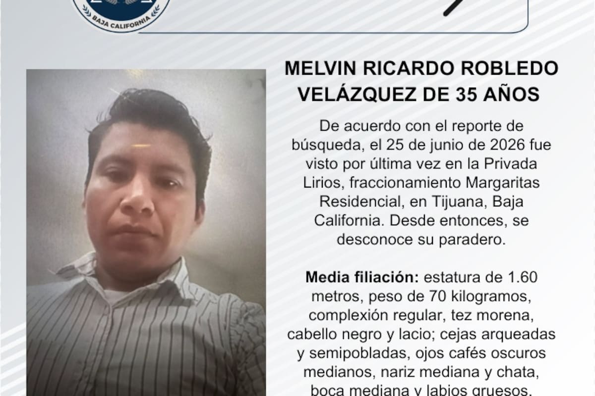 Se busca Melvin Ricardo Robledo Velázquez de 35 años de edad