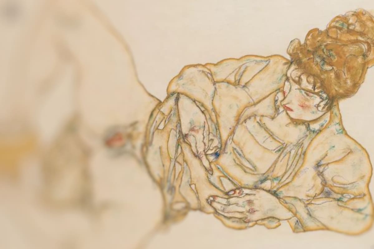Egon Schiele y la “Mujer desnuda reclinada”: Arte provocador y controversial