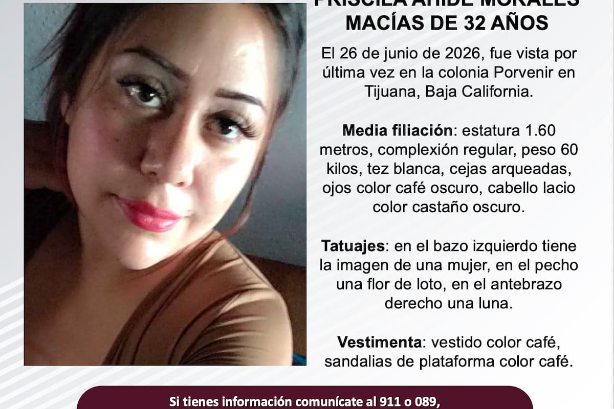 Se busca Priscila Ahide Morales Macías de 32 años