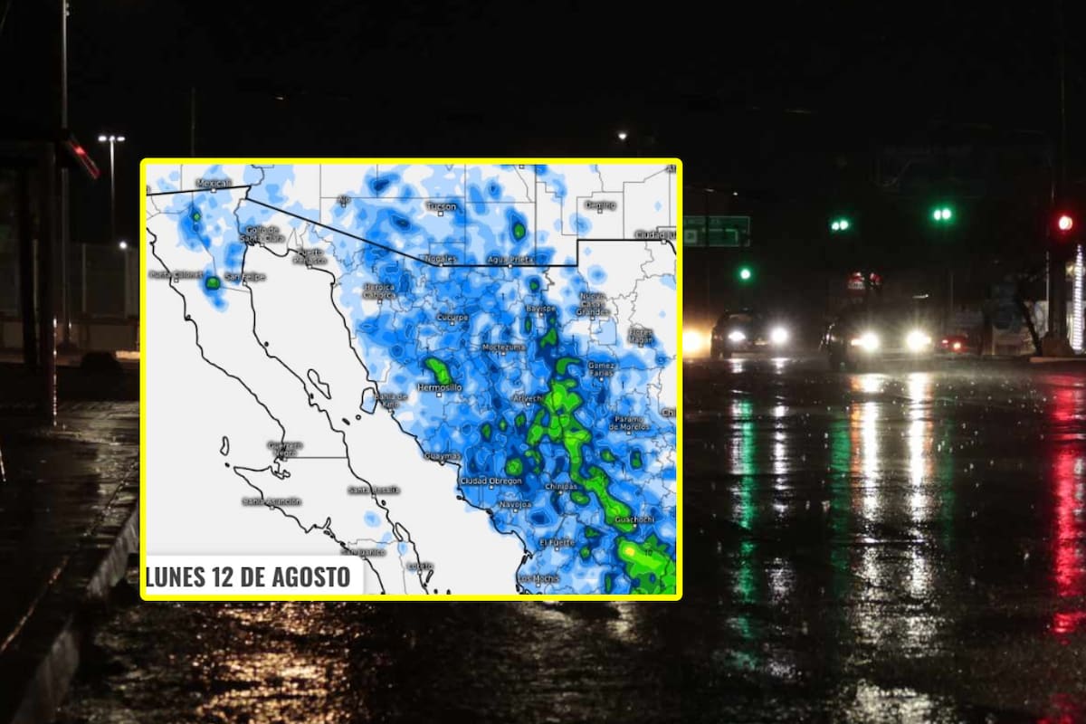 Lluvias en Sonora: Municipios donde podría llover este lunes 12 de agosto