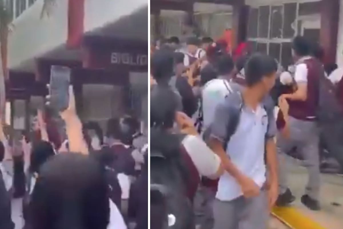 Se viraliza agresión de estudiantes al director del CETis 78 en Altamira por presunto acoso