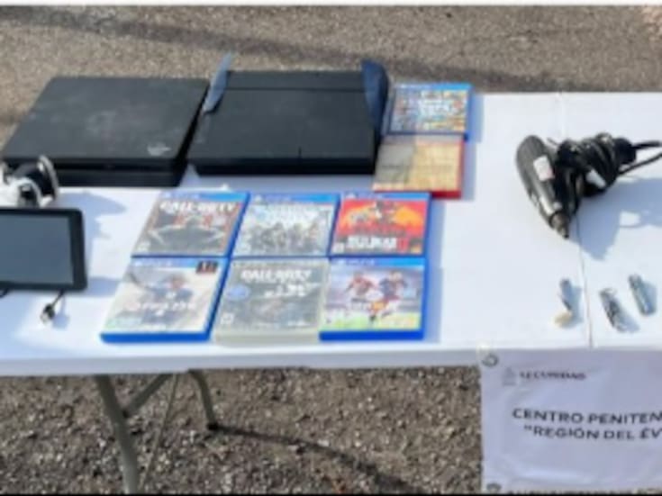 Operativo interinstitucional en el penal de Évora revela armas hechizas, objetos prohibidos y hasta videojuegos en Angostura, Sinaloa