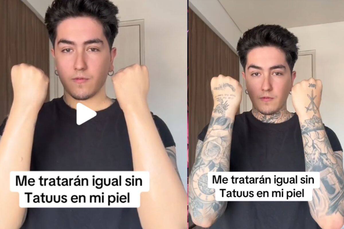 Influencer pone en evidencia cómo lo tratan con o sin tatuajes en un restaurante