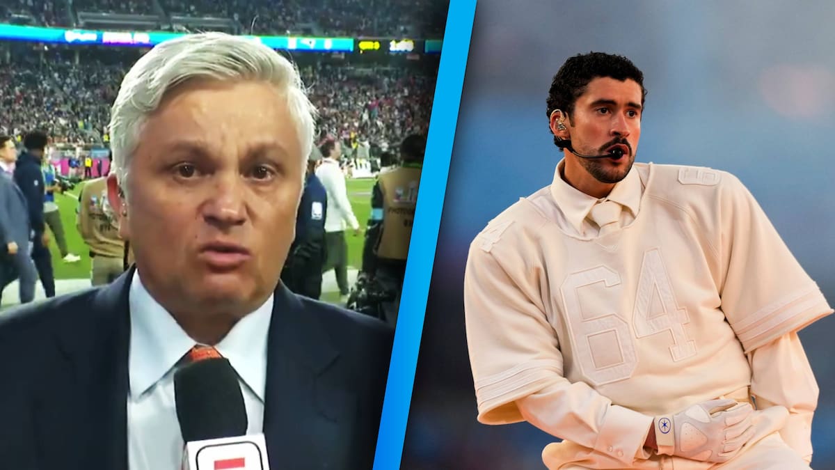 John Sutcliffe, reportero de ESPN, se conmueve hasta las lágrimas tras el show de medio tiempo del Super Bowl: “¡Viva Bad Bunny!”