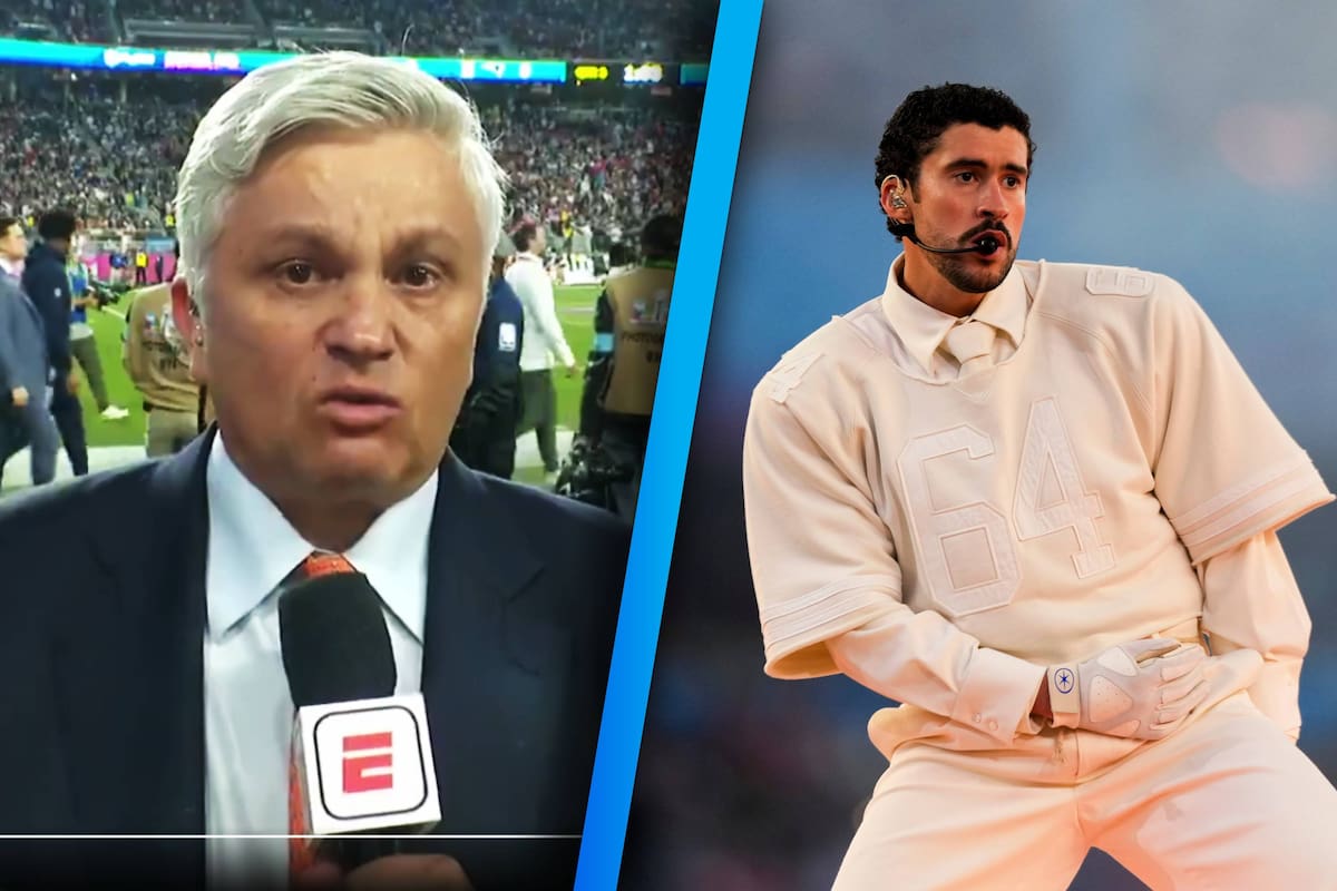 John Sutcliffe, reportero de ESPN, se conmueve hasta las lágrimas tras el show de medio tiempo del Super Bowl: “¡Viva Bad Bunny!”