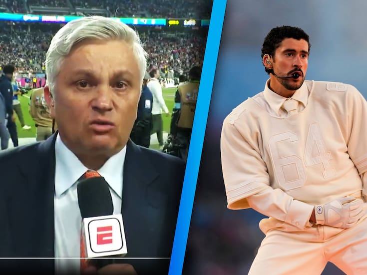 John Sutcliffe, reportero de ESPN, se conmueve hasta las lágrimas tras el show de medio tiempo del Super Bowl: “¡Viva Bad Bunny!”