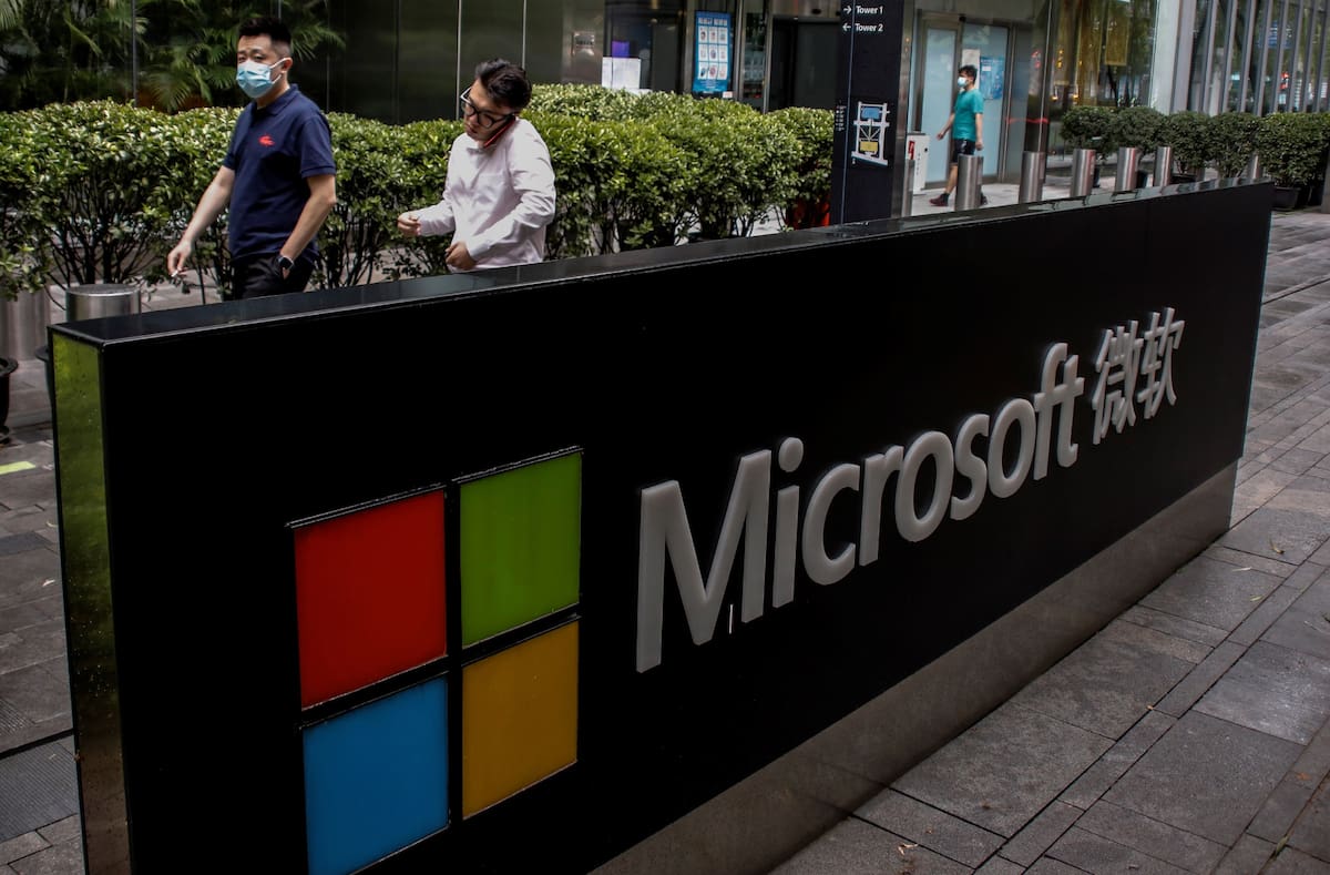 Fotografía de archivo del logo de la compañía Microsoft. EFE/EPA/WU HONG