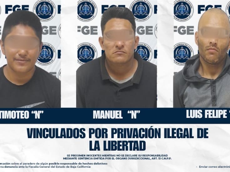 Vinculan a tres hombres por privación ilegal de la libertad