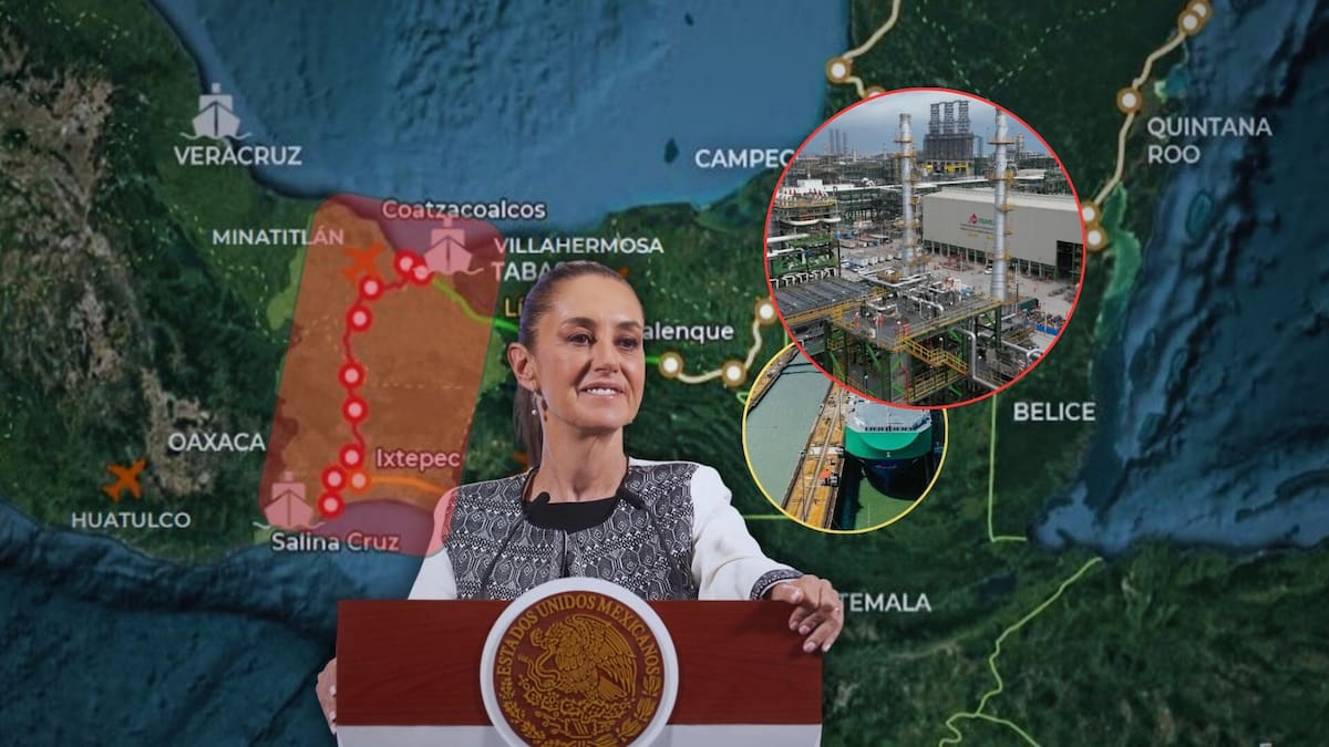 Mientras el Corredor Interoceánico se considera una fuerte competencia para el Canal de Panamá, el gobierno de Sheinbaum invirtió 5 mil 259 millones de pesos en el ramal ferroviario que conectará Dos Bocas con la Estación Chontalpa, para mover petrolíferos elaborados en la refinería hacia el resto del país