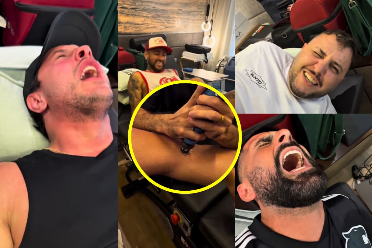 VIDEO: Neymar pone a prueba a sus amigos con su doloroso tratamiento de rodilla