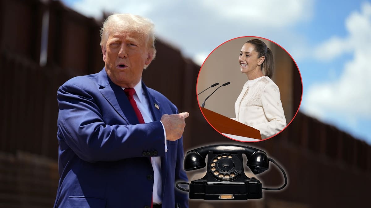 La presidenta Claudia Sheinbaum y el presidente de Estados Unidos, Donald Trump, sostuvieron una llamada telefónica que ambos calificaron como "muy productiva", con la intención de continuar el diálogo bilateral y buscar acuerdos que beneficien a ambos países. Foto: Especial (AP/Gobierno de México | Canva)