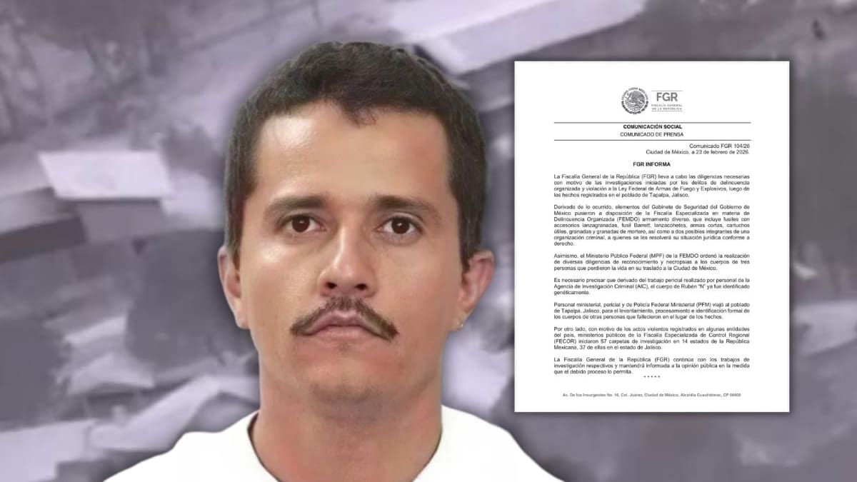 FGR realizó una necropsia al cuerpo de “El Mencho” y ya fue identificado genéticamente tras operativo en Tapalpa, Jalisco; abren 57 investigaciones en 14 estados