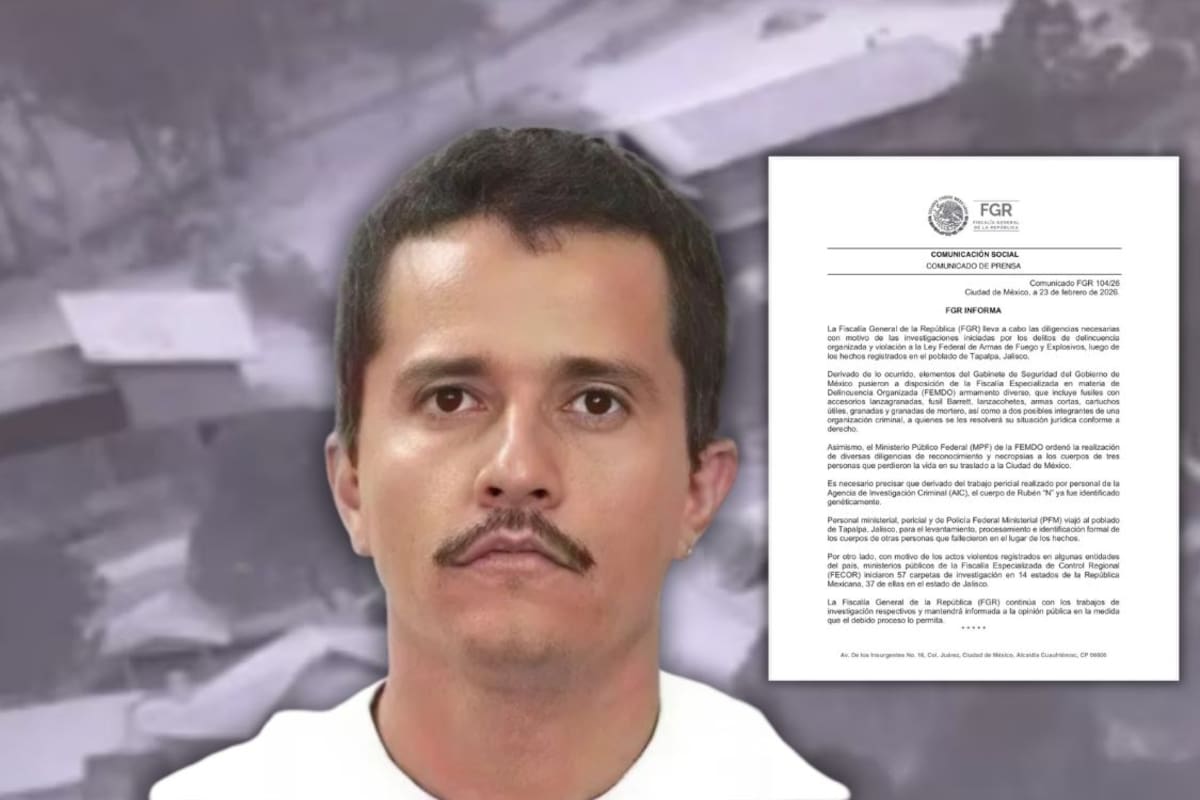 FGR realizó una necropsia al cuerpo de “El Mencho” y ya fue identificado genéticamente tras operativo en Tapalpa, Jalisco; abren 57 investigaciones en 14 estados