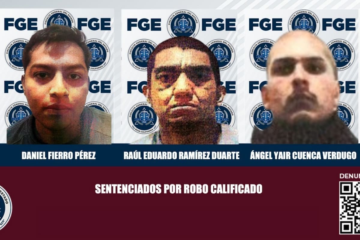Policiaca Tijuana: Sentencian a tres por robo calificado