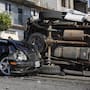 Choque y volcadura en El Pípila deja tres personas lesionadas
