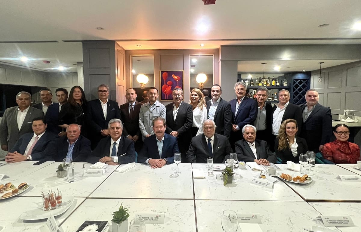 Reunión del Consejo Coordinador Empresarial (CCE) de Tijuana con integrantes del CCE nacional.