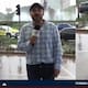 Reportero advierte sobre el peligro de las lluvias y termina resbalando en plena transmisión en vivo, así fue su caída