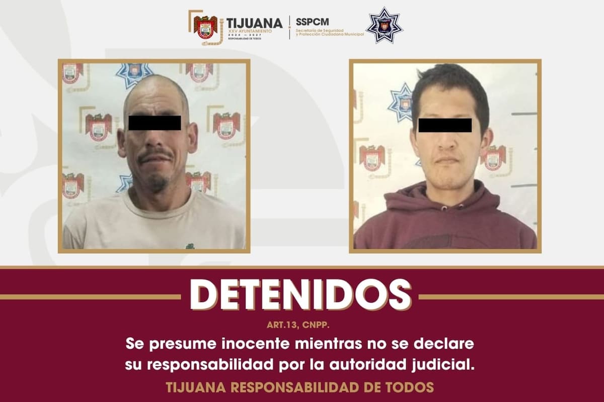 Aseguran a dos hombres por robo con violencia a comercio