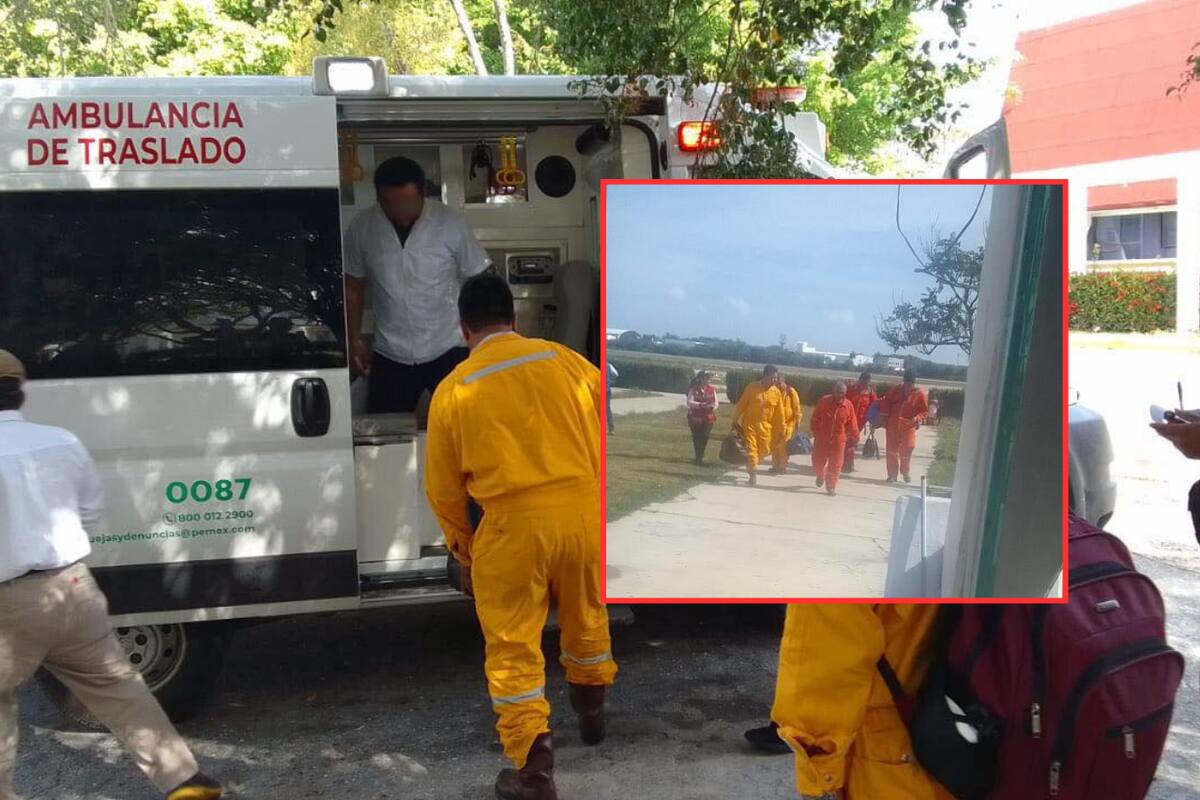 Trabajadores de plataforma petrolera de Pemex resultan heridos después de ataque de piratas en Sonda de Campeche. | Crédito: Facebook (H. Sección 47 del STPRM)