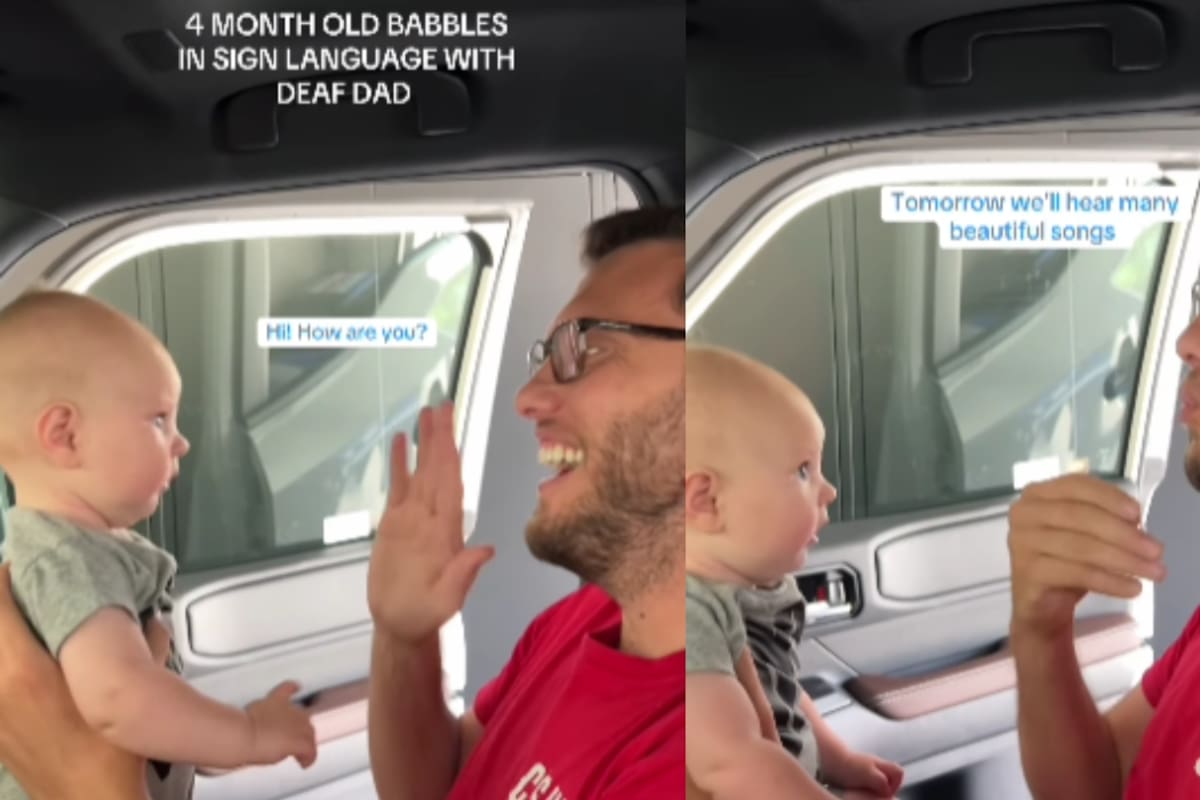 Bebé se vuelve viral en redes sociales por comunicarse en lenguaje de señas con su padre sordomudo