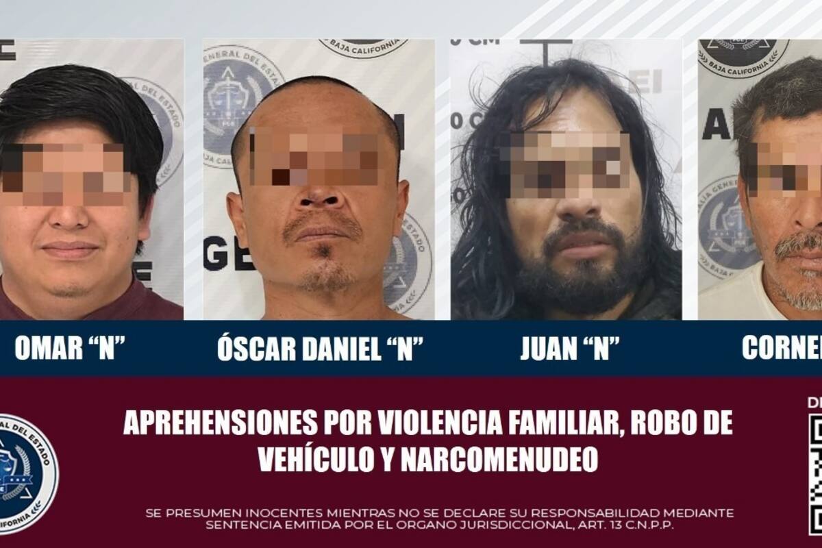 Policiaca Tijuana: capturan a cuatro por distintos delitos