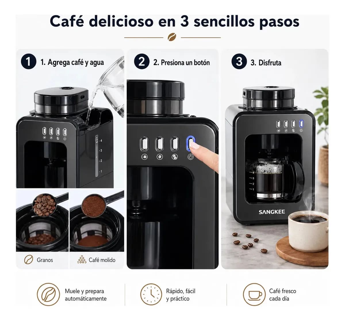 Cafetera automática con molino integrado | Mercado Libre