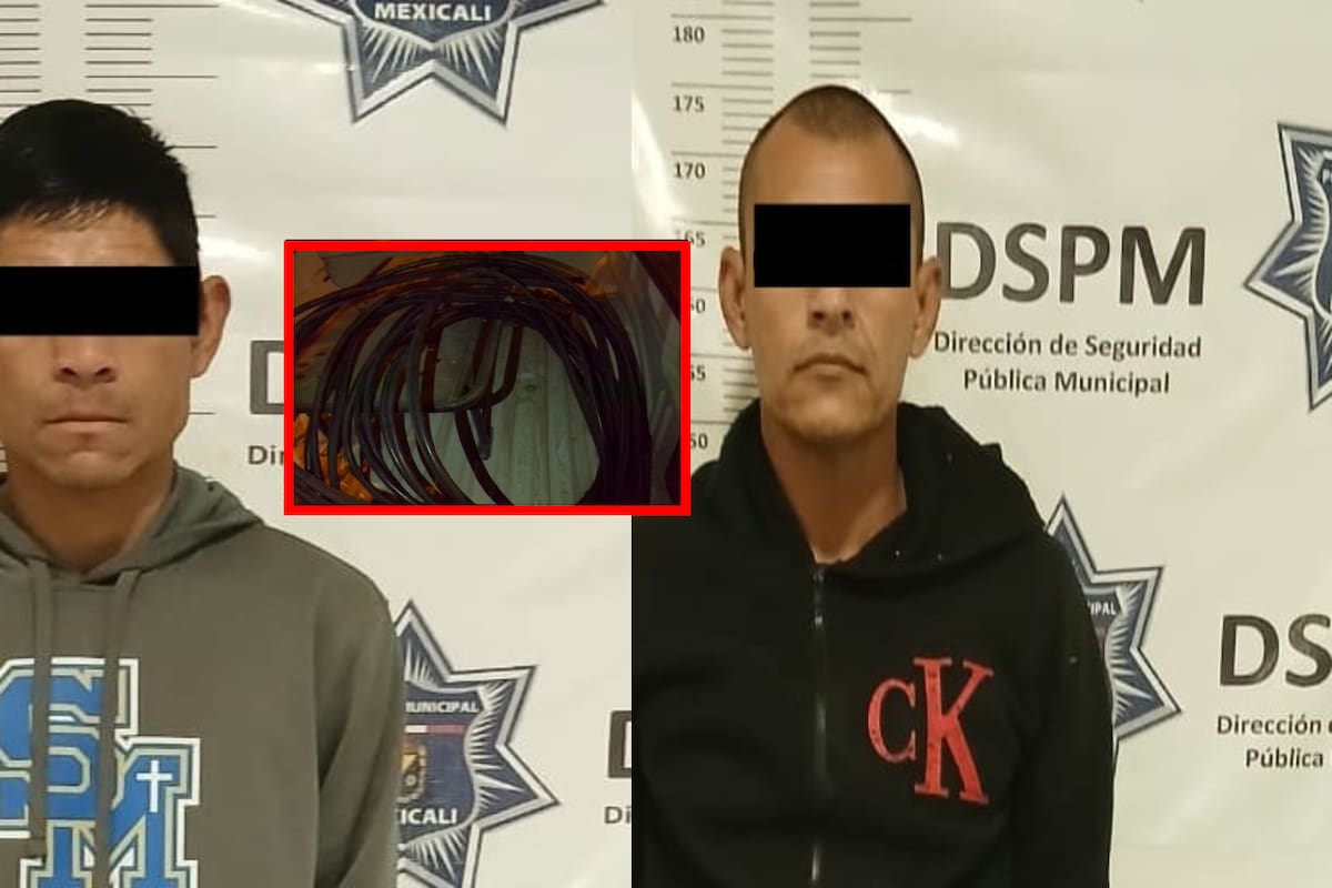 Los atrapan robando cableado de telefonía; son detenidos