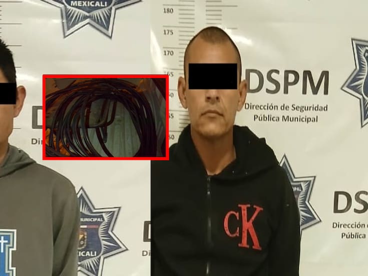 Los atrapan robando cableado de telefonía; son detenidos