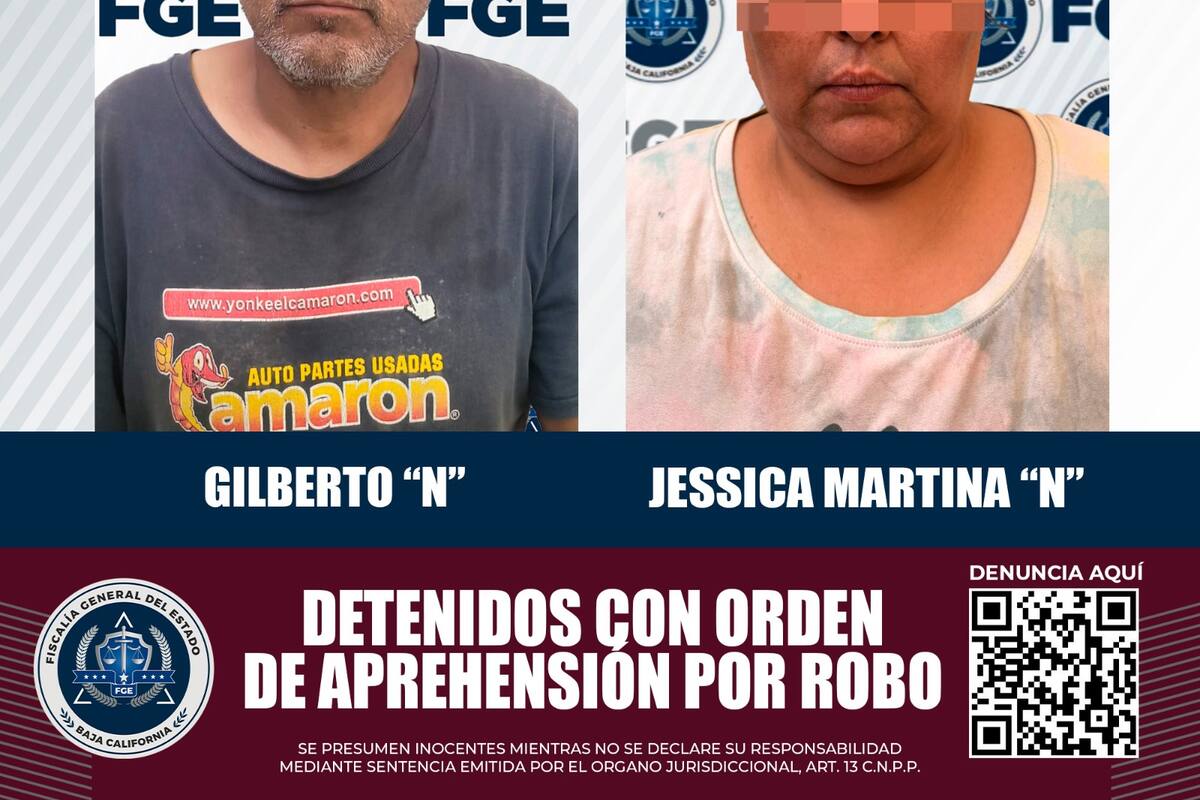 Pareja acusada de asalto en tianguis en Mexicali, es arrestada en Tijuana