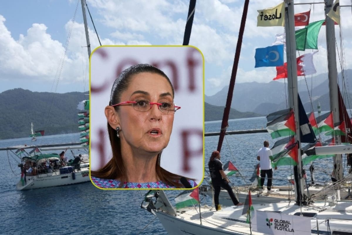 Sheinbaum condena agresión israelí contra la Global Sumud Flotilla y exige respetar derechos humanos tras retención de mexicanas rumbo a Gaza