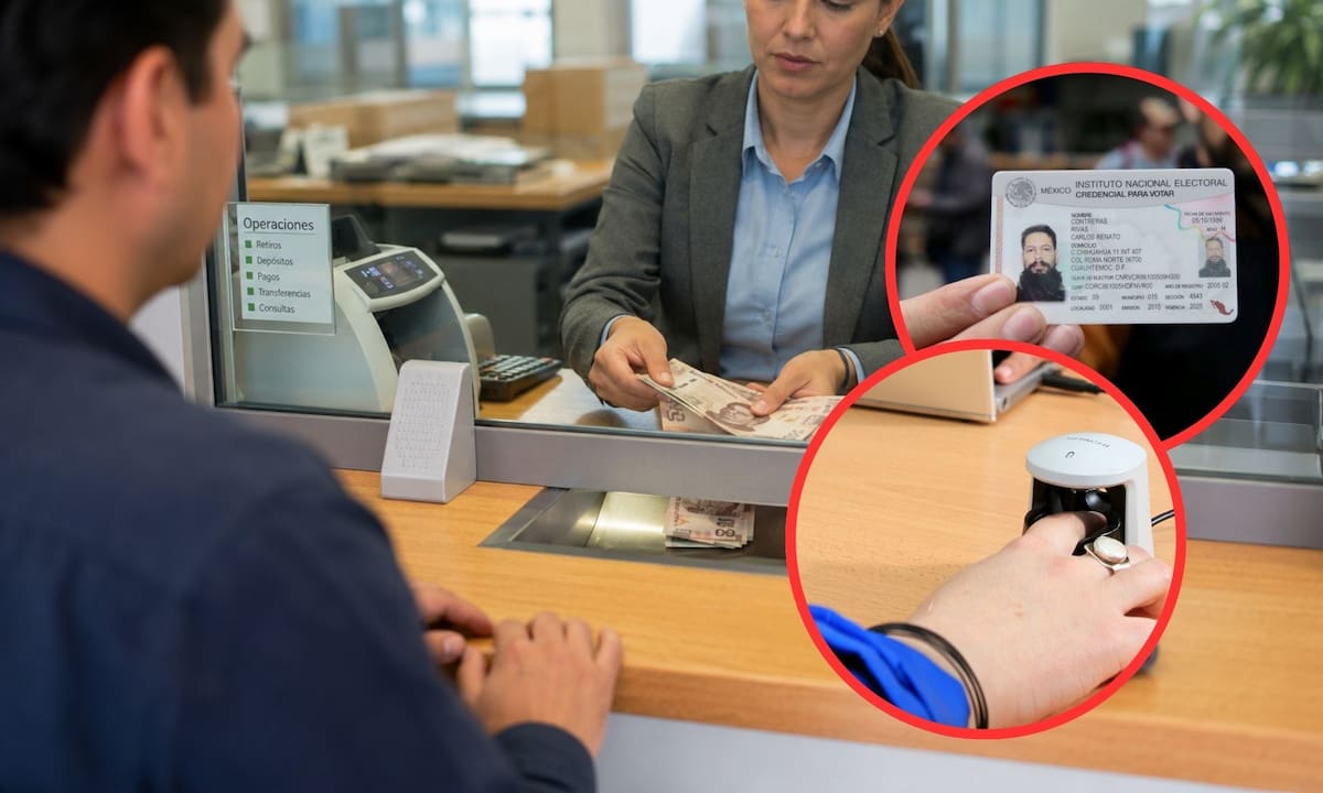 Bancos en México rechazarán depósitos y retiros de 140,000 pesos en efectivo o más desde el 1 de julio si no presentan identificación y biometría en ventanilla; la ABM confirma que los cajeros automáticos quedan excluidos | Magnific, IA, Archivo GH