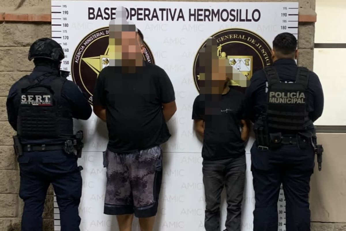 Detienen a dos hombres por posible relación con homicidio en la colonia Revolución de Hermosillo