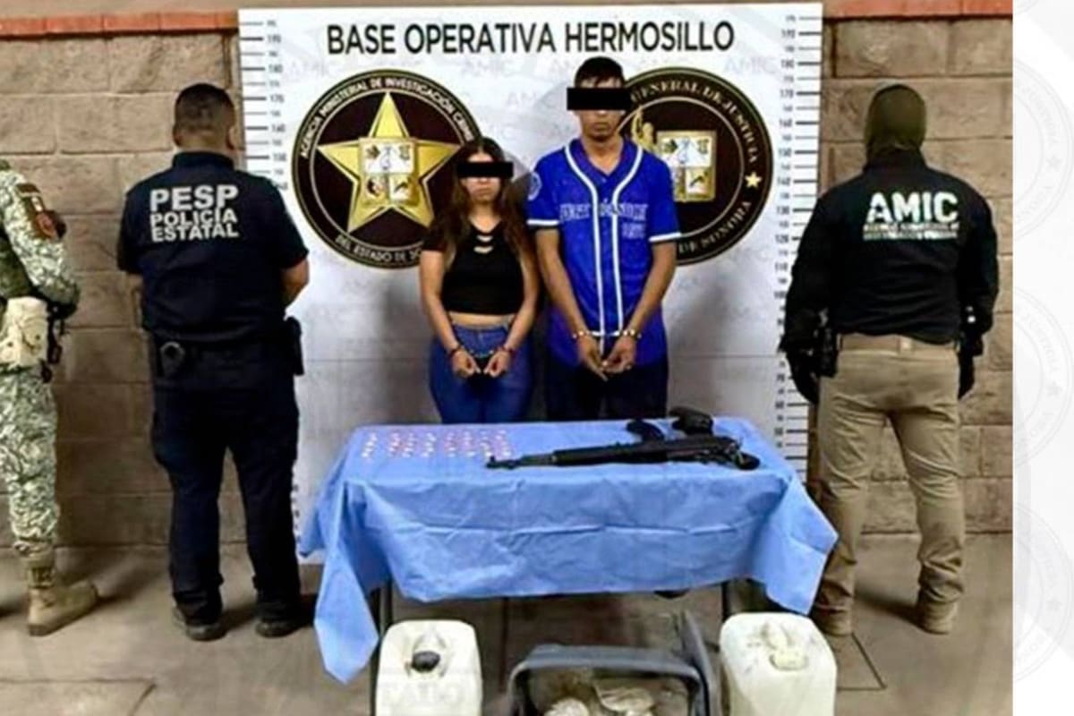 Operativo conjunto desarticula punto de venta de droga; aseguran fusil AK-47, narcóticos y vehículo robado en Hermosillo