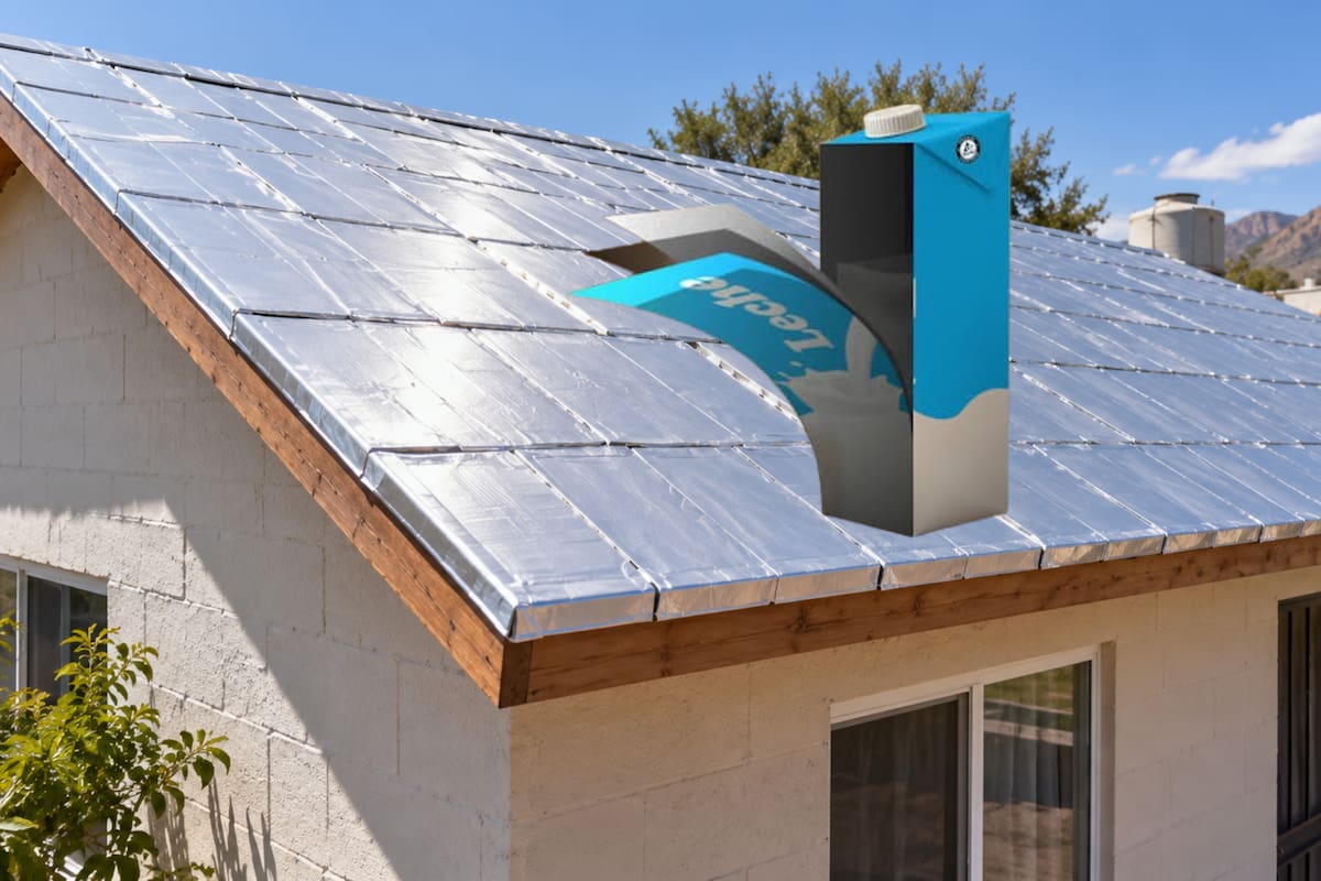 Expertos revelan cómo usar envases de Tetra Pak en el techo como aislante contra el calor para reducir la sensación térmica hasta 6 °C junto al consumo de energía en el hogar