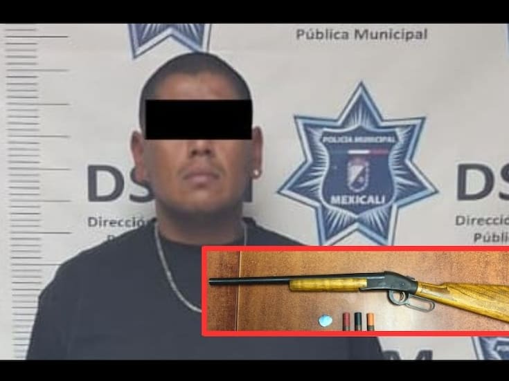 Hombre detenido con escopeta, droga y auto robado en la Primera Sección