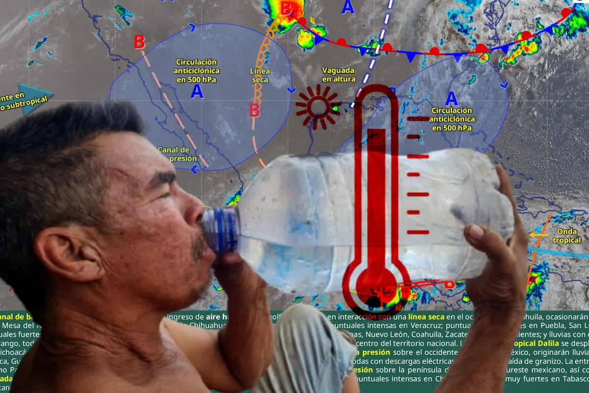 Esperan más de 40 grados en estados de México mientras tormenta Dalila se desplazará frente a las costas del País